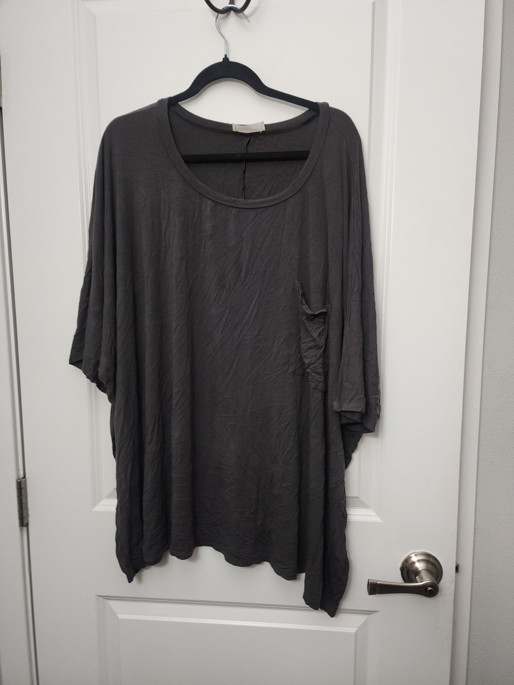 5/$30  Zenana Outfitters Oversized Pocket Tunic - Charcoal - Picture 2 of 4